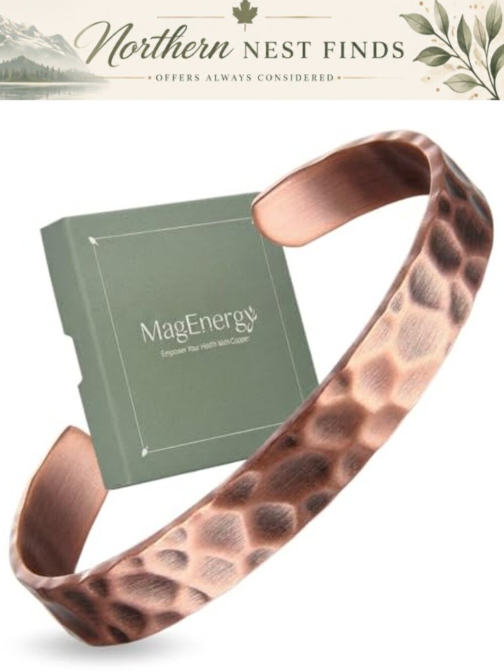 Pure Solid Copper Bracelet Men Women Adjustable Cuff Bangle Gift
